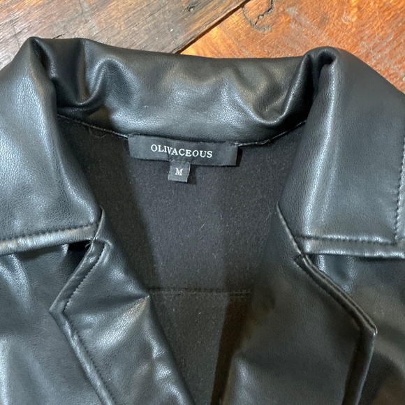 Olivaceous Black Vegan Leather Mini Dress — Medium — SOLD OUT ONLINE - Picture 3 of 5